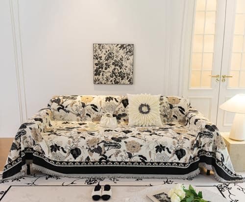 ROOMLIFE Reversible Sofa Covers for 3 Seat Reclining Futon - Washable Kids & Pet Protector 71"x134" — Ma.black