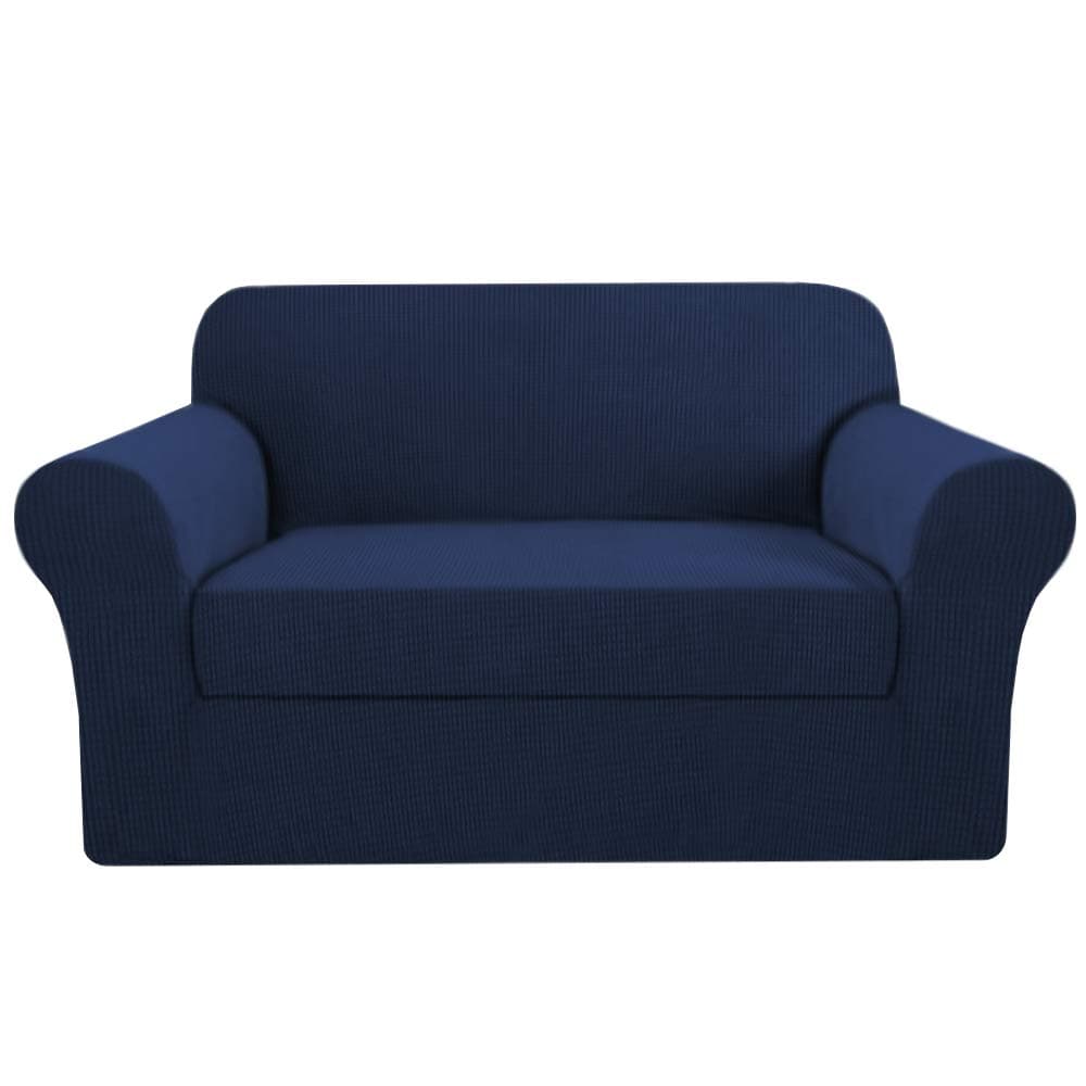 H.VERSAILTEX Stretch Slipcovers for Loveseat - Up to 70" Wide - Navy