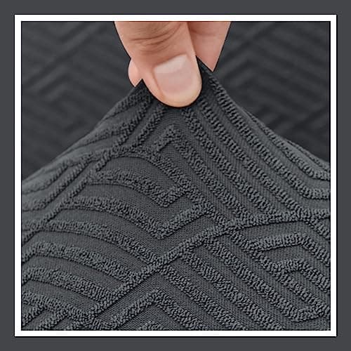 XINEAGE Dark Gray Stretch Jacquard Recliner Chair Covers (4 Pieces) — Dark Gray