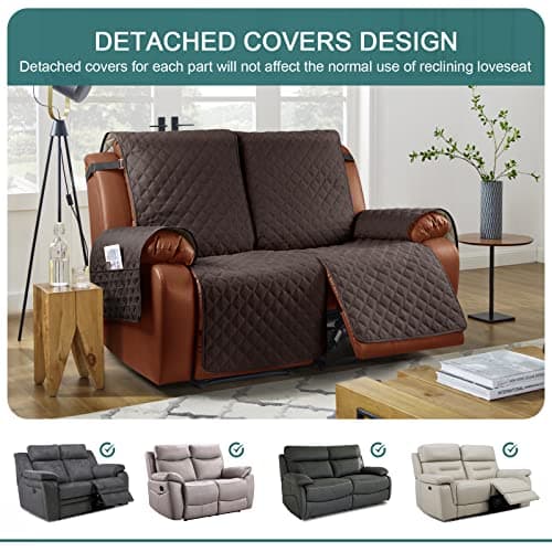 Waterproof Recliner Furniture Cover Set for Recliner Sofa, Loveseat, and Chair