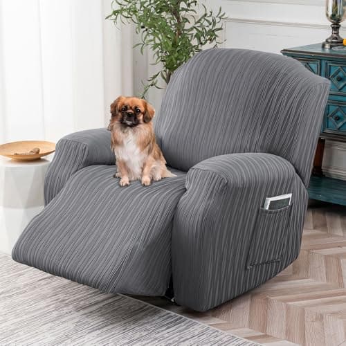 Soft Couch Cover for Recliner, Leakproof Dog and Pet Protector (Dark Grey)
