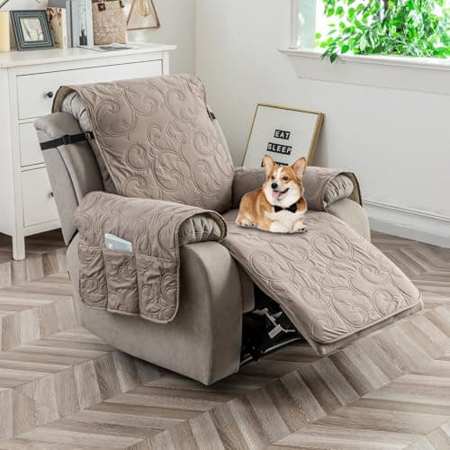 100% Waterproof Recliner Chair Cover, Non-Slip Fabric for Living Room