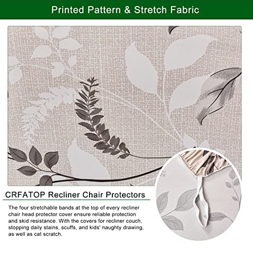 Lazy Boy Recliner Cover with Pockets & Elastic Bottom Protection