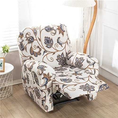 Fallon Collection Stretch Recliner Cover 4pcs Elastic Bottom Slipcovers