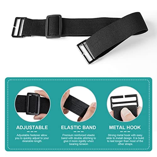 Ruaozz Black Adjustable Straps for Recliner Chair Covers