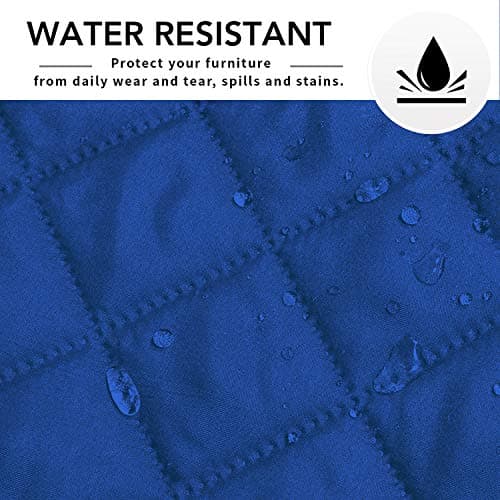 Dark Gray L-Shaped Sofa Slipcover for Pets and Kids (42x52 inches) — Classic Blue/Classic Blue