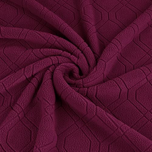 VANSOFY 3-Piece Stretch Recliner Cover, Dark Gray — Burgundy