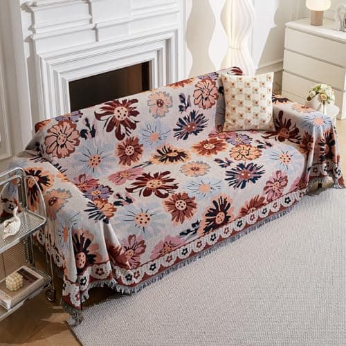 AIVIA Loveseat Cover Sheet Blanket for 2 Seater Couches with Armrest — Summer