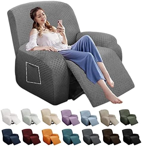 YEMYHOM Light Gray Stretch Recliner Slipcover with Side Pocket Global Recycled Standard  
YEMYHOM Light Gray Anti-Slip Recliner Cover with Elastic Bottom Global Recycled Standard  
YEMYHOM Light Gray Recliner Chair Cover with Side Pocket Global Recyc