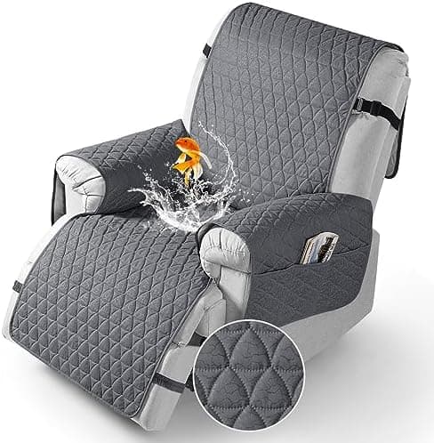 TAOCOCO 100% Waterproof Recliner Cover - Perfect for Slip and Stain Protection, Suitable for Elderly and Disabled Users, Ideal for Outdoor Patios or Indoor Use(Chocolate, Small-22'')