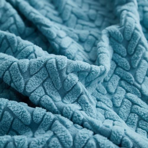 Soothing Home Khaki Sectional Sofa Cover (Back L) — Ocean Blue