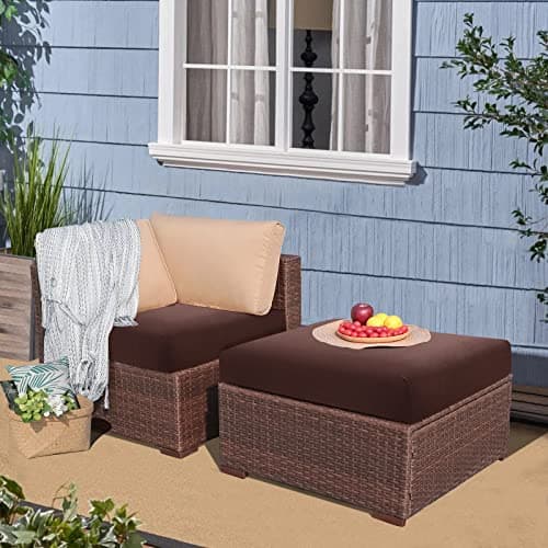 Waterproof Couch Cushion Covers for Furniture Protector (Chocolate, 2 Pack)