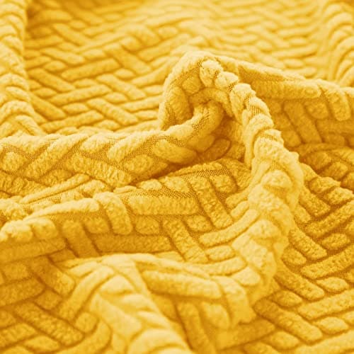 Jonuiony Wear-Resistant L-Shape Sectional Couch Slipcover (Dark Grey, Large) — A-yellow