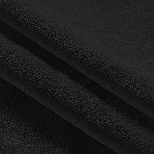 Ivory Turquoise Loveseat Covers for Velvet Couch with Elastic Bottom — Black