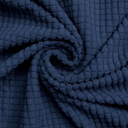 KEKUOU 3-Seat Recliner Sofa Stretch Slipcover (Navy Blue) — Navy Blue