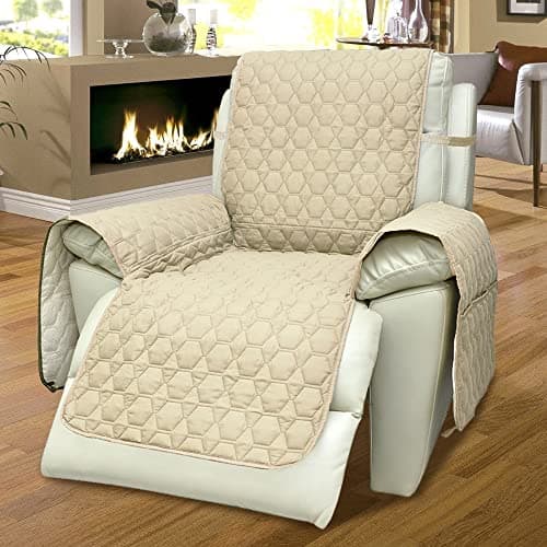 RBSC 30 Inch Beige Waterproof Recliner Cover for Pets Cats Dogs