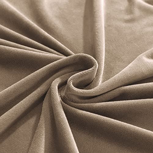 Wear-Resistant Stretch Velvet L-Shaped Sofa Cover for Left/Right Sectionals (Camel, Single Seat) — Camel