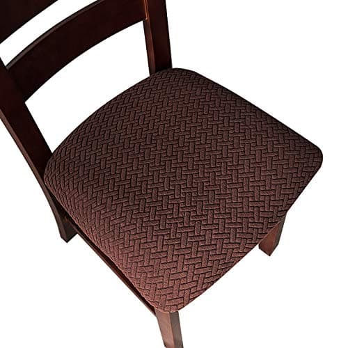 Genina Taupe Dining Room Chair Slipcovers (4 Pcs) — Chocolate