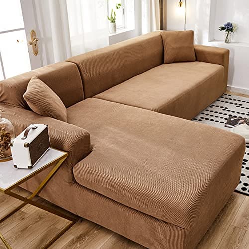 IMYOGI L-Shaped Sofa Cover - 2pcs Stretch Slipcover for Seater + 2 Seater Living Room — K