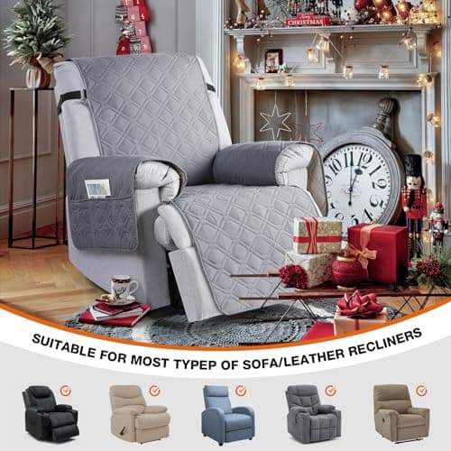 VANSOFY 100% Waterproof Dog Chair Cover, Light Gray, 23.6"