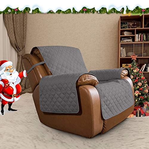 Oversized Recliner Cover Reversible Gray/Light Gray Water Resistant Couch Protector