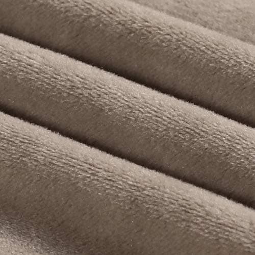PrinceDeco Velvet Stretch Recliner Chair Cover, 4-Pieces, Ivory — Taupe