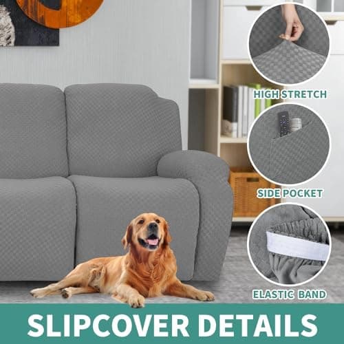 YEMYHOM Light Gray Stretch Recliner Slipcover with Side Pocket Global Recycled Standard  
YEMYHOM Light Gray Anti-Slip Recliner Cover with Elastic Bottom Global Recycled Standard  
YEMYHOM Light Gray Recliner Chair Cover with Side Pocket Global Recyc
