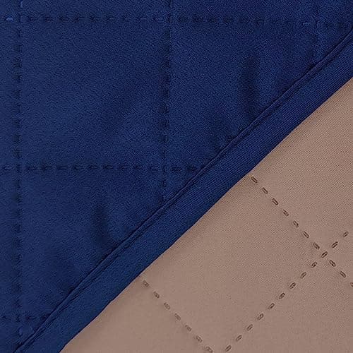 Reversible Chocolate/Beige Loveseat Sofa Cover Protector — Navy/Camel