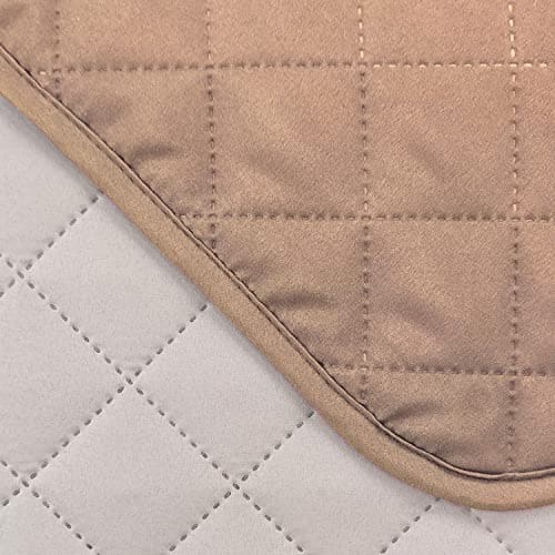 U-NICE HOME Oversized Recliner Chair Covers, Water Resistant & Pet Friendly (28", Coffee/Beige) — Camel/Ivory
