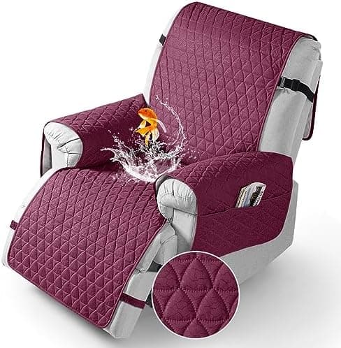 TAOCOCO 100% Waterproof Recliner Cover - Perfect for Slip and Stain Protection, Suitable for Elderly and Disabled Users, Ideal for Outdoor Patios or Indoor Use(Chocolate, Small-22'')