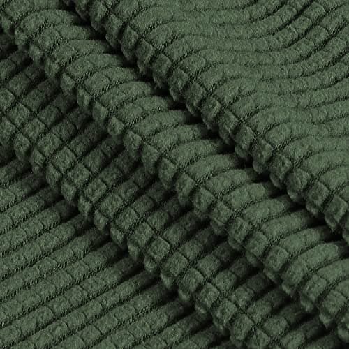 PrinceDeco Stretch Loveseat Sofa Cover, Brown, Washable Pet Friendly — Bronze Green