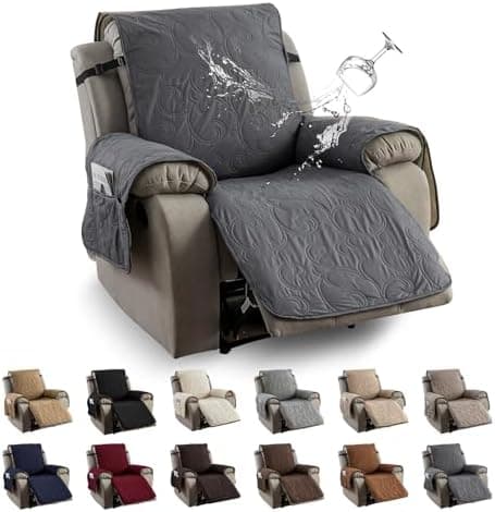 100% Waterproof Recliner Chair Cover for Pets and Kids (Beige, 2|6" Recliner Chair)
100% Waterproof Non-Slip Fabric Recliner Couch Cover for Living Room (Beige, 2|6" Recliner Chair)
Washable 100% Waterproof Recliner Chair Cover for Pets and Kids (Bei