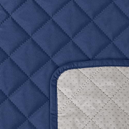 Waterproof Loveseat Recliner Cover for 2 Seat Sofa, Dark Gray - Kids and Pets Friendly — Blue