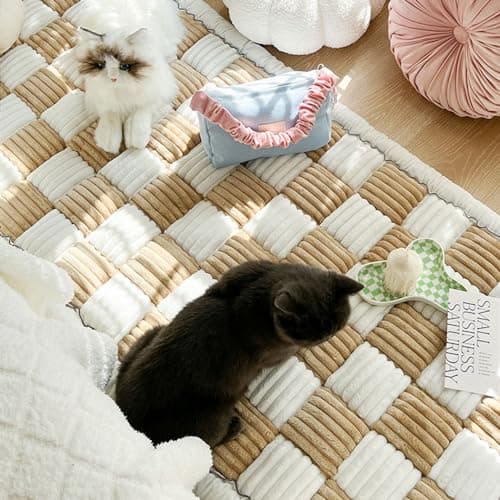 Light Brown Sofa Cover for Pets, Washable and Non-Slip