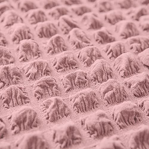 Country Style Dark Grey Sofa Slipcover for 3 Cushion Couch Durable Washable Fit Universal — Pink