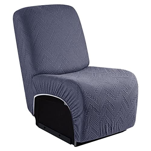 Reclining Armless Chair Cover for Sectional Sofa - Small, Chocolate — Grey