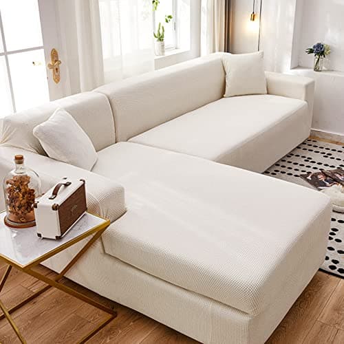 IMYOGI L-Shaped Sofa Cover - 2pcs Stretch Slipcover for Seater + 2 Seater Living Room — J