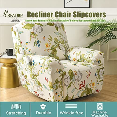 CRFATOP Recliner Chair Slipcovers with Pockets 1 Seat Recliner Cover 4-Pieces Fallon Collection Slipcover Lazy Boy Chair Cover for Recliner with Elastic Bottom,08

Recliner Chair Slipcovers with Pockets 1 Seat Recliner Cover 4-Pieces Fallon Collectio