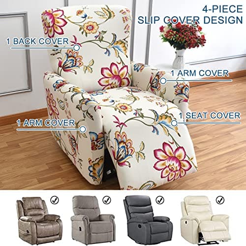 Eco-Ancheng Recliner Slipcovers for Lazy Boy Chair with Pocket
