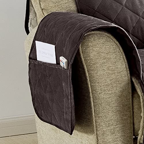 STONECREST Waterproof Microsuede Recliner Slipcover (Chocolate, 35" Left Side)