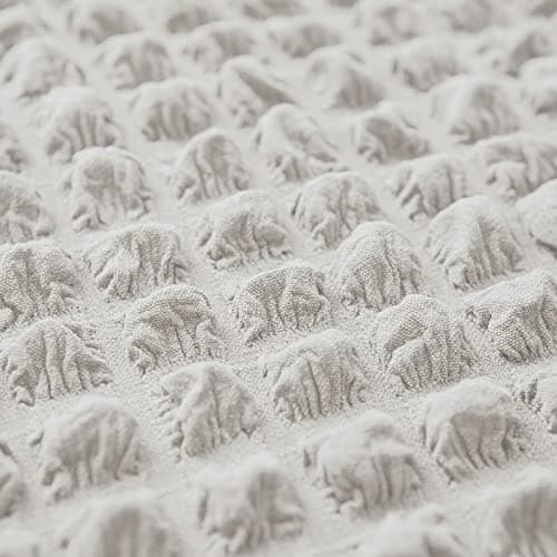 Country Style Dark Grey Sofa Slipcover for 3 Cushion Couch Durable Washable Fit Universal — Ivory