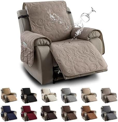 100% Waterproof Recliner Chair Cover for Pets and Kids (Beige, 2|6" Recliner Chair)
100% Waterproof Non-Slip Fabric Recliner Couch Cover for Living Room (Beige, 2|6" Recliner Chair)
Washable 100% Waterproof Recliner Chair Cover for Pets and Kids (Bei