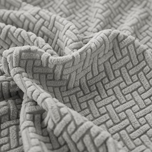 2025 Wear-Resistant Stretch L-Shaped Chaise Lounger Sofa Covers (Weave Grey) — Weave Light Grey