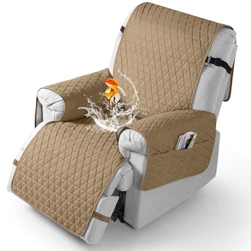 TAOCOCO 100% Waterproof Recliner Cover - Perfect for Slip and Stain Protection, Suitable for Elderly and Disabled Users, Ideal for Outdoor Patios or Indoor Use(Chocolate, Small-22'') — Camel