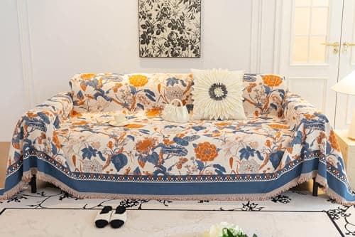 ROOMLIFE Reversible Sofa Covers for 3 Seat Reclining Futon - Washable Kids & Pet Protector 71"x134" — M.colorful