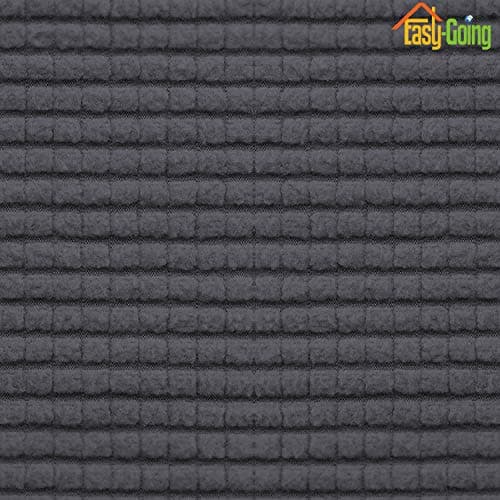 Dark Gray Stretch Loveseat Cushion Cover with Elastic Bottom