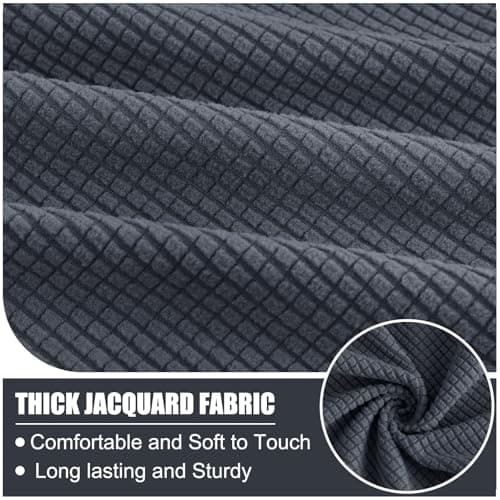 Smiry Grey Elastic Chaise Lounge Sofa Cover