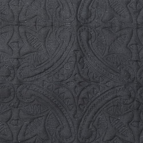 Great Bay Home Taupe Scallop Print Stain Resistant Recliner Cover — Solid - Black / Taupe