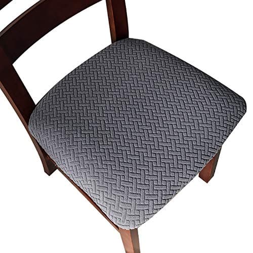 Genina Taupe Dining Room Chair Slipcovers (4 Pcs) — Dark Gray