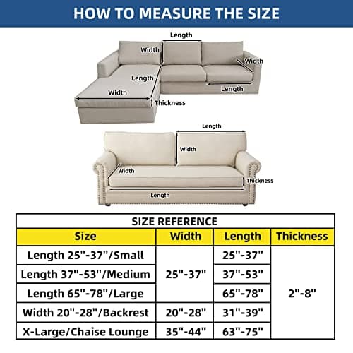 Eismodra Dark Gray Magic Stretch Couch Cover, 65-78 inches, L-Shaped Sofa Protector